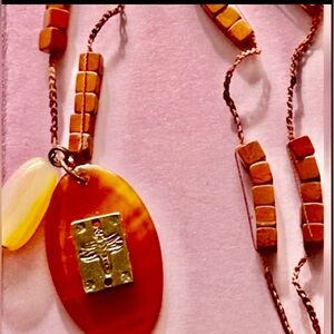Vintage Artisan Dragonfly on Carnelian, Red Jasper cube beads on handwoven silk